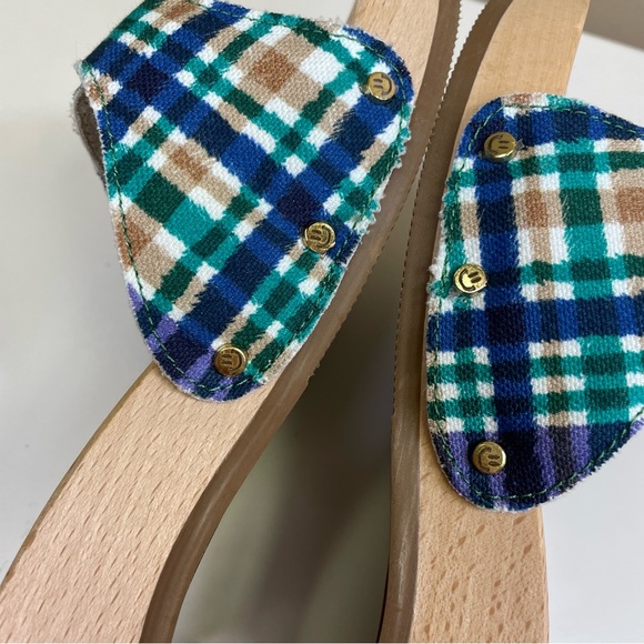 GANNI x Dr. Scholl’s Wooden Clog Sandals in Blue Iris Size 9 New in Box - Picture 8 of 14